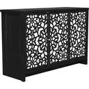 Galano Norwich 2 Door Sideboard – Modern Laser Cut Design with Acrylic Mirror – Storage Cabinet for Living Room, Bedroom, or Kitchen – Rustic Black Oak image 0