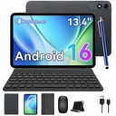 TABWEE T60Pro Tablet 13,4" Android 16, 120 Hz, 2K FHD+, 5G, WLAN, Octa-Core, 24 GB (8+16) RAM + 256 GB ROM, 10.000 mAh, 18 W Schnellladung, 8 MP + 16 MP, Bluetooth 5.0, Face ID, inklusive Hülle, Maus und Tastatur image 1