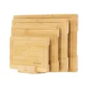Zimatic Lot de 4 planches à découper en bambou avec support de rangement antidérapant image 2