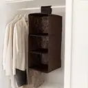 Essentials by Premier 3 Sections Brown Hanging Garment Organiser image 2