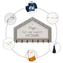 Alphynix 1 porte-clés en forme de maison, organiseur mural « Keys for our sweet HOME » avec détail cœur, rangement d'entrée pour clés et porte-clés image 5