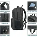 Lunch Backpack for Men Women Work, Sturdy 17 Inch Laptop Backpack with Lunch Compartment, Water Resistant Work Bag with Padded Straps and USB Charging Port, Anti Theft Computer Back Pack for Office Commute College image 2