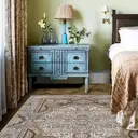 Washable Area Rug,Deep Khaki Retro Boho Design Non-Shedding Non-Slip Easy Care Ideal for High Traffic Areas in Living Room Bedroom Office Coffee Table Kitchen Large Carpet,72*107.8inch image 4