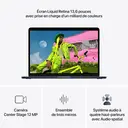 Apple MacBook Air 13 pouces, puce M5, CPU 10 cœurs, GPU 8 cœurs, 16 Go de RAM, SSD 512 Go, Noir minuit image 4