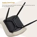 CLIPOP Dining Chairs Set of 2 Velvet Kitchen Chairs with Metal Legs Padded Counter Leisure Reception Chair for Dining Room Living Room Bedroom 0398 cream 47*45*88.5cm image 5