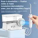 Nettoyeur dentaire portable H2ofloss avec 6 modes, 5 bouchons, batterie 2500mAH, réservoir 570ml, étanchéité IPX7, couleur blanche image 1