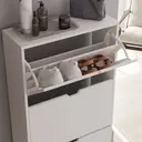 Vida Designs Shoe Cabinet 3 Doors White image 4