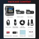 SJCAM M60S Caméra embarquée 3 canaux avec enregistrement 4K avant 2K arrière 1080P capteur IMX335 WDR H.265 image 8