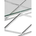 Interiors by Premier Coffee Table Allure Prism Rectangle Silver Finish/Glass image 2