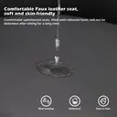 CLIPOP Occasional Dining Chairs Set of 2 Faux Leather Padded Kitchen Chair Accent Armchair with Backrest and Metal Legs, Lounge Living Room Reception Chairs 0224 grey 56*50*89 cm image 4