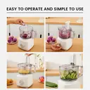ochama Multifunctional High-Power Food Processor & Mixer, suitable for chopping, slicing, grinding, and pureeing, 1.8L bowl, 750W. image 4