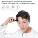 MSN Ear and Nose Hair Trimmer Clipper for Men & Women – Waterproof, Touch Control, USB-C Rechargeable, Long Battery Life, Compact Grooming Kit – H3, Black image 1