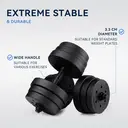 20KG Adjustable Dumbbells Barbell Set, Home Gym Free Weights for Full Body Training image 2