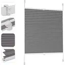 Sekey Plissé Occultant Sans Perçage - Klemmfix - Opaque - Protection Solaire - 90x120cm, Foncé image 0