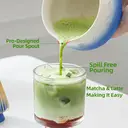 TEANAGOO 7-Piece Blue Matcha Whisk Set with Fuji Design Ceramic Bowl, Scoop & Sifter image 3