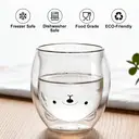 Ju7cer Cute Bear Glass CupTea Glasses Drinking Glasses Coffee Glass 260ml 1pc image 4