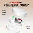 HEIMAN Smoke Detector, 10 Year Fire Alarm, EN 14604 Certified, Photoelectric Smoke Detector, Lithium Long Term Battery, Fire Detector, 85 dB Alarm (Pack of 3) image 4