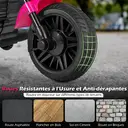 Moto électrique 6 V pour enfants, avec batterie rechargeable, moteur puissant, roues amovibles, démarrage à une touche, convient aux enfants de 3 ans et plus - Rose image 7