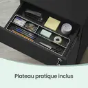 SONGMICS HOME Meuble pour Documents en Métal, Classeur Mobile, Support pour Imprimante, avec Serrure, 4 Tiroirs, Pré-Assemblé, Bureau, 45,1 x 39 x 69,3 cm, Noir image 8