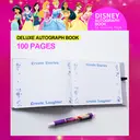 2pcs Disney Officially Licensed Disney Princess Deluxe Signature Autograph Book & Pen Set 100 Pages Sparkling Autograph Collector for Parties Magical Xmas Halloween Stationery Gift Shining Brighter Together image 2