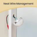 Ochama x SONGMICS Dressing Table, LED Lights with Adjustable Brightness, Vanity Table with Mirror, 2 Drawers and 3 Compartments, Makeup Table, Modern, White image 7