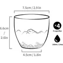 TEANAGOO Tasses à Thé Japonaises, 6.3 oz/180ml, Céladon Bleu, 4 Pièces/Boîte, Sans Anse, Céramique, Pour Thé Japonais et Asiatique, Soldes du Nouvel An, Idées Cadeaux Incontournables image 2