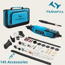 Tilswall 160W Multifunktionswerkzeug mit 6 variablen Geschwindigkeiten 8000-33000 U/min, 160W Rotary-Werkzeug-Set zum Gravieren, Bohren, Schneiden, Schleifen, Polieren, Schärfen (145 Zubehörteile), der perfekte Partner für Ihren 3D-Drucker für eine glatte Oberfläche image 2