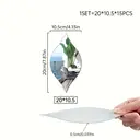 WhereHike Lot de 10 stickers miroir muraux en PVC Gouttes d’eau argentées - 20 x 10,5 cm image 5