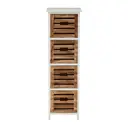 Interiors by Premier Storage Unit Portsmouth 4 Drawer White/Natural image 0
