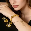 VoxorAI L8 Bracelet en cristal de roche jaune naturel porte-bonheur artisanal - Jaune cristal image 2