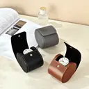 Oirlv Boîtier à montre de voyage 1 emplacement - Cuir noir image 2