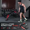 Pooboo Banc de musculation, Banc d’entraînement réglable pour la maison, Banc de musculation à usage intensif, Positions à plat/inclinée/déclinée pour entraînement complet du corps image 3