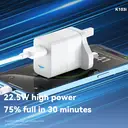 PAVAREAL K103 British standard 22.5W fully compatible white charger lightning kit image 3