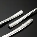 FangYuan Set de 4 couverts en acier inoxydable texturé compatible lave-vaisselle - Argent image 8