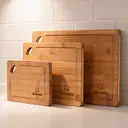 Zimatic Lot de 3 planches à découper de tailles assorties en bambou image 5