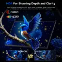 UPERFECT 22" 2K Portable Monitor with 2560 x 1440 QHD IPS 180° Adjustable Stand USB-C Mini HDTV Double Speaker for Laptop PC PS4/5 Switch/Xbo, VESA Compatible image 3