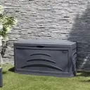 EDA Malle de jardin Gris anthracite SERENA 310 L
Cadenassable avec roulettes - anti étouffement - anti UV
Produit à monter sans outils
Dim.121 x 55 x 66 cm image 4