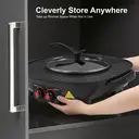 2-in-1 Elektrischer Griller Heisser Topf, 2000W, geteilter Yin-Yang-Hotpot, zwei unabhängige Drehregler, Antihaft-Beschichtung, herausnehmbare Ölwanne für 5-6 Personen image 3