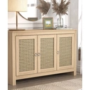 Buffet 3 Portes Galano Jolene - L 119 x I 39.8 x H 76.4cm, Pour salon - Couleur Marron image 2