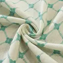 Nappe Rectangulaire Rustique à Carreaux avec Broderie et Bordure en Dentelle – Coton et Lin Anti-Poussière pour Cuisine et Salle à Manger 140x230cm – Bleu Clair image 5