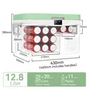 BINGI Portable Compressor Car Fridge Multi Voltage Auto Camping Home 12.8L image 1
