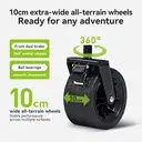 ochama Outdoor Camping Cart, Foldable Storage Camp Cart, Small Trolley for Picnic, Stall & Travel, Rear-Opening Trailer, Black, Rear-Openable, 150L image 4