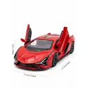 Voiture miniature Lamborghini Lightning Red 1:36, Portes ouvrantes, Action à recul, Jouet en fonte d'alliage métallique durable pour adolescents et adultes image 9