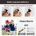 LONGSAIL Ballon de football en caoutchouc haute qualité Taille 4 Orange/Bleu image 7