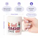 Alphynix 1pc 11oz White Mug Printed with "BEST TEACHER EVER", Apple and Pencil Design, Perfect Thanksgiving or Christmas Gift for Teacher image 7