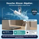 BAIR CARE M11 Hydropulseur dentaire avec assainissement UV (99,9 % d’élimination des bactéries), Très grand réservoir 360 ml, Rangement des buses, Rechargeable USB-C, Autonomie 30 jours, 4 modes de nettoyage, Étanche IPX8 pour appareils orthodontiques et voyage image 6