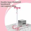 Neuleb Balancing Kick Scooter with Light Up Wheels, Extra Wide Deck, 3 Wheel Platform, Foot Activated Brake, 30Kg Limit, Kids & Toddlers Girls or Boys, for Ages 3 and Up, Pink image 7