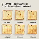 ochama Bread Machine Toaster - Breakfast Machine for Toast, Sandwiches, Bagels, Dual-Sided Multi-Function Light Food Appliance - 6-Level Baking 650W 3D Quick Bake image 2