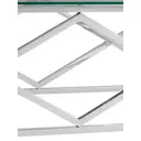 Interiors by Premier Coffee Table Allure Prism Rectangle Silver Finish/Glass image 1