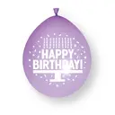 Unique Party Happy Birthday Latex Balloons, 22.5cm, 10 Pack image 4